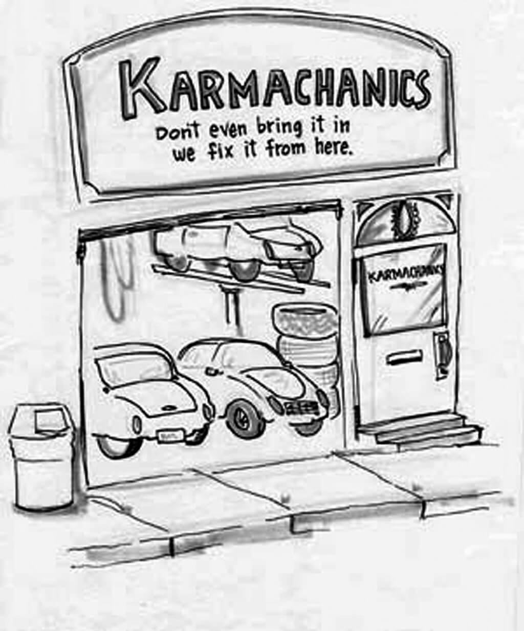 Illustration for Karmachanics - don't even bring it in we fix it from here.